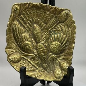 Virginia Metalcrafters “Grouse and Pinecones” Dish